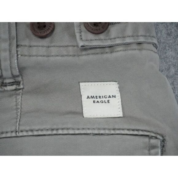 American Eagle Cargo Pants Mens 32x30 Actual 32x26 Gray Slim Lived In Flex - Picture 16 of 16